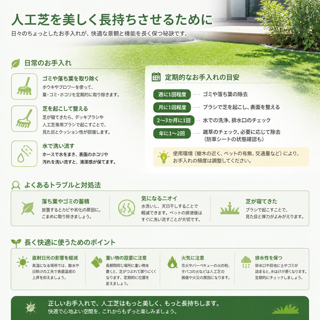 手軽な芝張りのメンテナンス